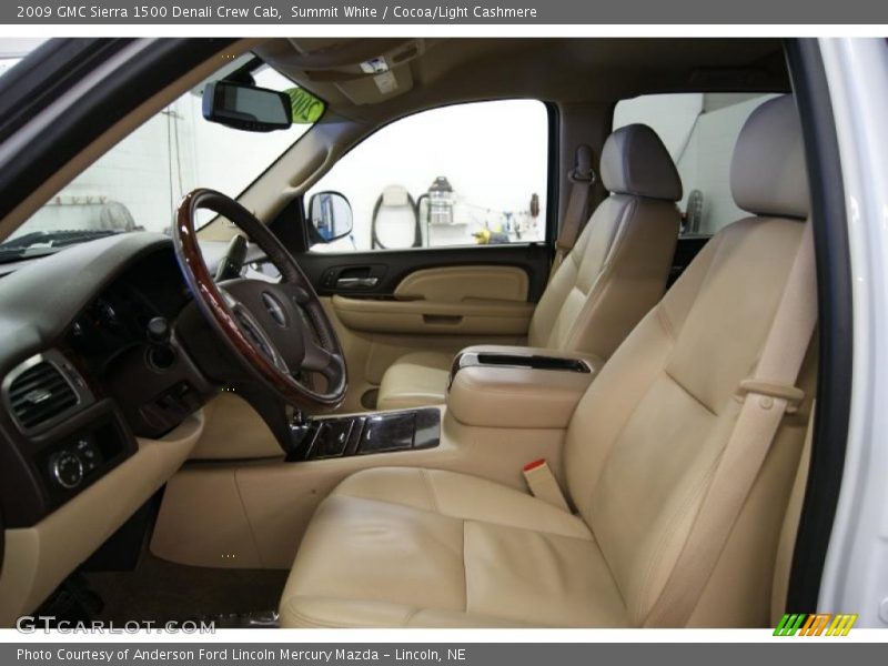 Summit White / Cocoa/Light Cashmere 2009 GMC Sierra 1500 Denali Crew Cab