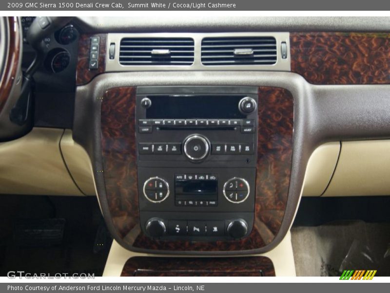 Summit White / Cocoa/Light Cashmere 2009 GMC Sierra 1500 Denali Crew Cab