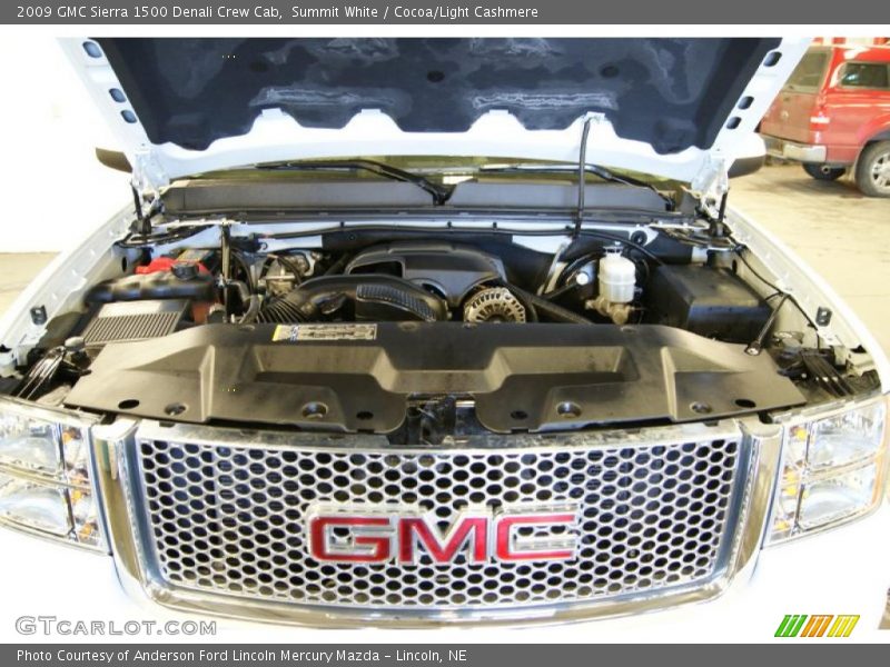Summit White / Cocoa/Light Cashmere 2009 GMC Sierra 1500 Denali Crew Cab