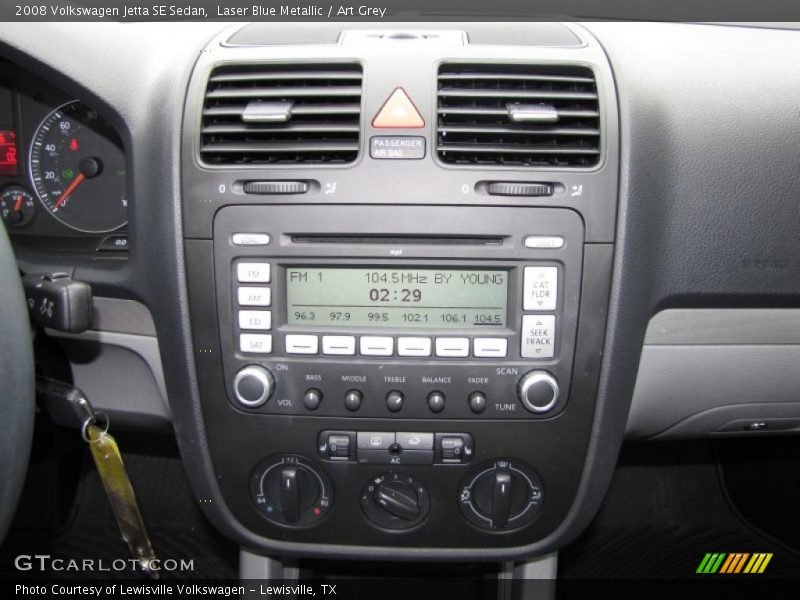 Laser Blue Metallic / Art Grey 2008 Volkswagen Jetta SE Sedan