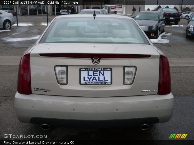 Gold Mist / Cashmere 2007 Cadillac STS 4 V6 AWD