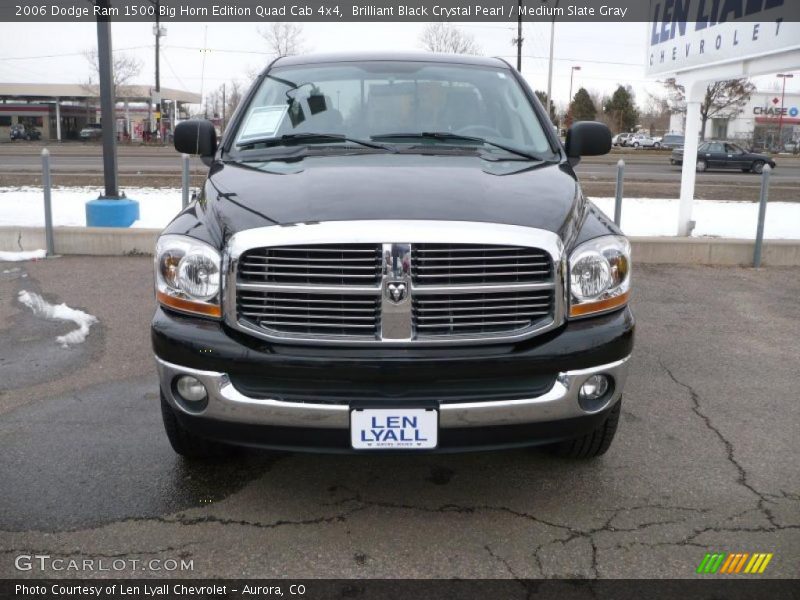 Brilliant Black Crystal Pearl / Medium Slate Gray 2006 Dodge Ram 1500 Big Horn Edition Quad Cab 4x4