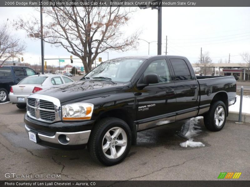 Brilliant Black Crystal Pearl / Medium Slate Gray 2006 Dodge Ram 1500 Big Horn Edition Quad Cab 4x4