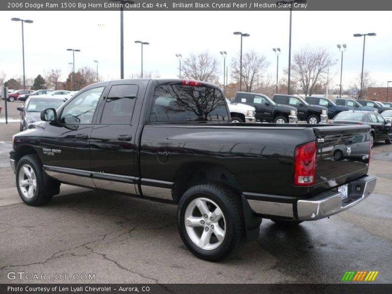 Brilliant Black Crystal Pearl / Medium Slate Gray 2006 Dodge Ram 1500 Big Horn Edition Quad Cab 4x4