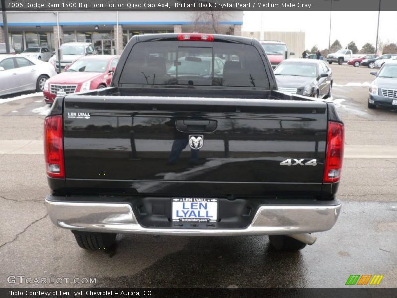 Brilliant Black Crystal Pearl / Medium Slate Gray 2006 Dodge Ram 1500 Big Horn Edition Quad Cab 4x4
