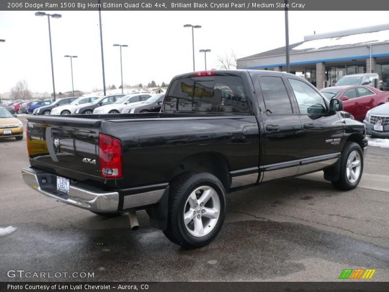 Brilliant Black Crystal Pearl / Medium Slate Gray 2006 Dodge Ram 1500 Big Horn Edition Quad Cab 4x4
