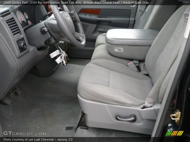 Brilliant Black Crystal Pearl / Medium Slate Gray 2006 Dodge Ram 1500 Big Horn Edition Quad Cab 4x4