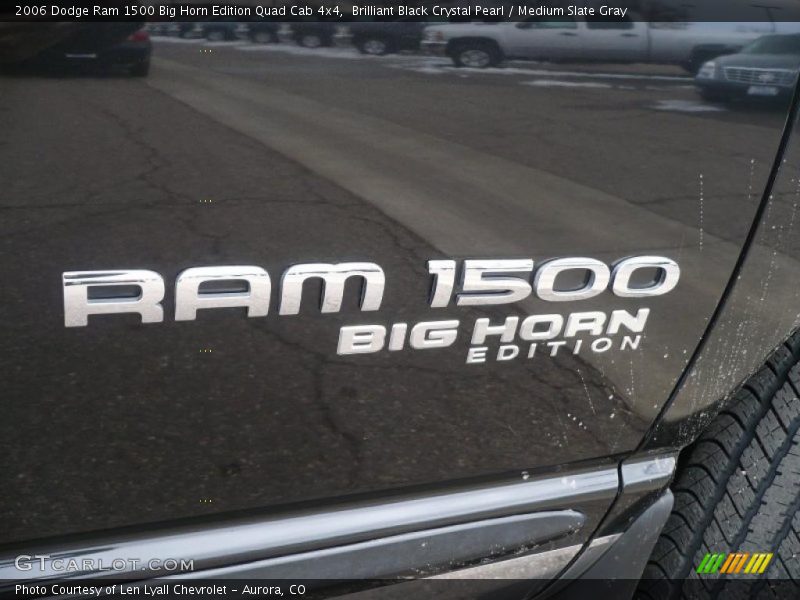 Brilliant Black Crystal Pearl / Medium Slate Gray 2006 Dodge Ram 1500 Big Horn Edition Quad Cab 4x4