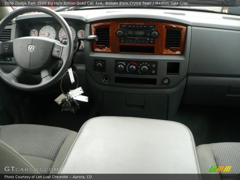 Brilliant Black Crystal Pearl / Medium Slate Gray 2006 Dodge Ram 1500 Big Horn Edition Quad Cab 4x4