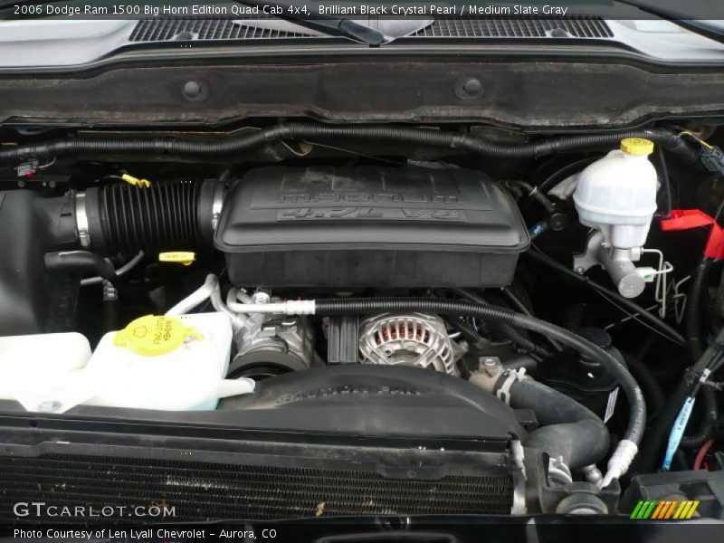 Brilliant Black Crystal Pearl / Medium Slate Gray 2006 Dodge Ram 1500 Big Horn Edition Quad Cab 4x4