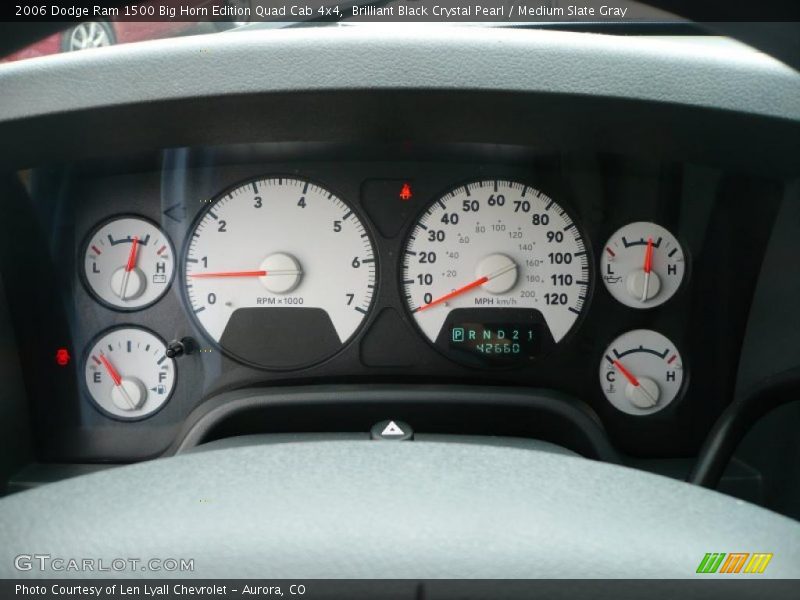Brilliant Black Crystal Pearl / Medium Slate Gray 2006 Dodge Ram 1500 Big Horn Edition Quad Cab 4x4
