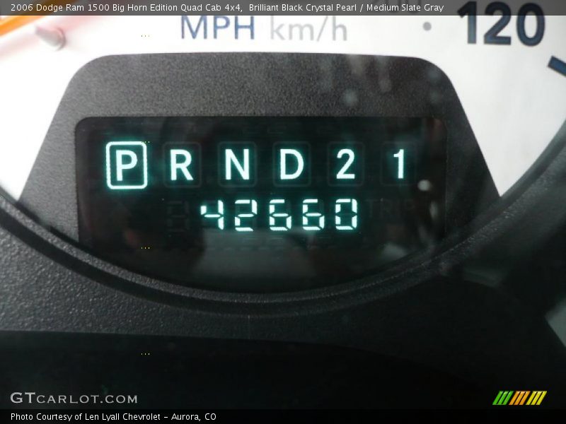 Brilliant Black Crystal Pearl / Medium Slate Gray 2006 Dodge Ram 1500 Big Horn Edition Quad Cab 4x4