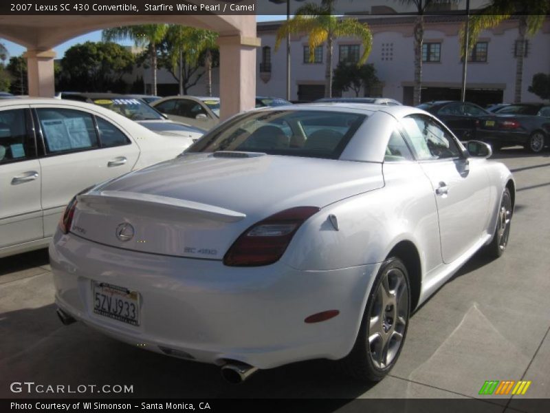 Starfire White Pearl / Camel 2007 Lexus SC 430 Convertible