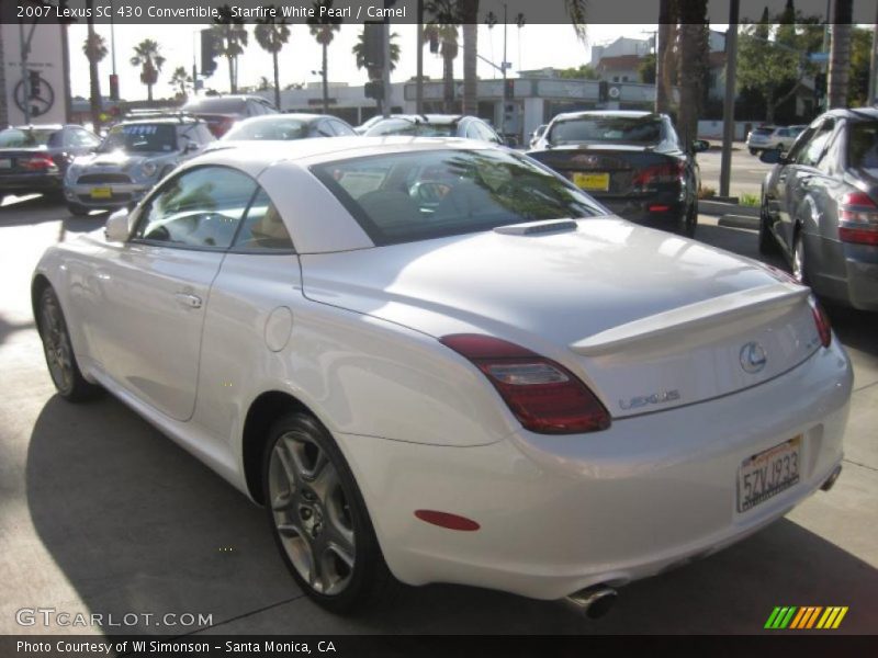 Starfire White Pearl / Camel 2007 Lexus SC 430 Convertible
