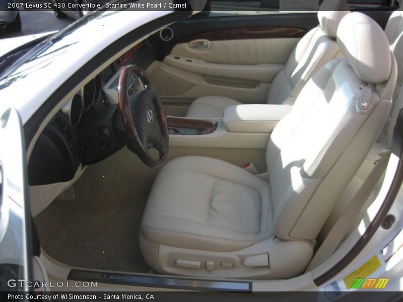Starfire White Pearl / Camel 2007 Lexus SC 430 Convertible