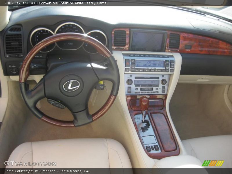 Starfire White Pearl / Camel 2007 Lexus SC 430 Convertible