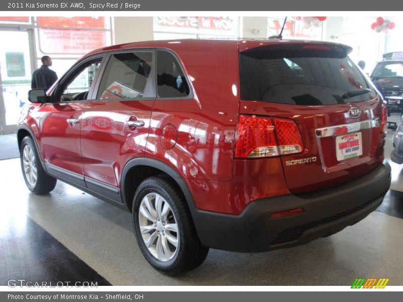 Spicy Red / Beige 2011 Kia Sorento EX AWD