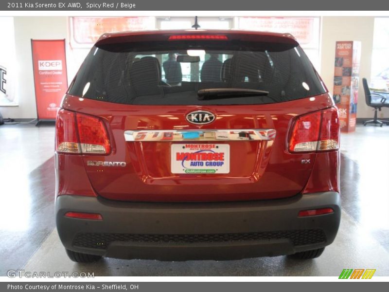 Spicy Red / Beige 2011 Kia Sorento EX AWD