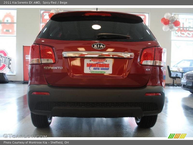 Spicy Red / Beige 2011 Kia Sorento EX AWD