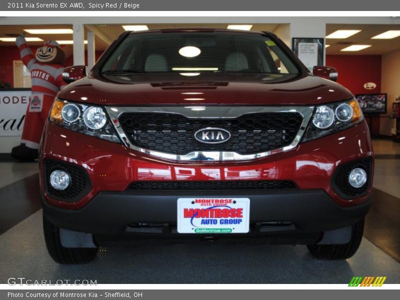 Spicy Red / Beige 2011 Kia Sorento EX AWD