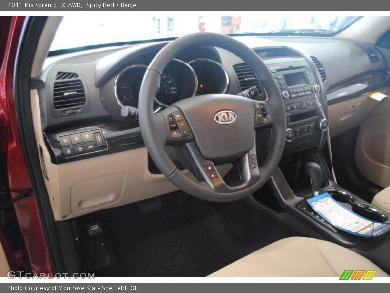 Spicy Red / Beige 2011 Kia Sorento EX AWD