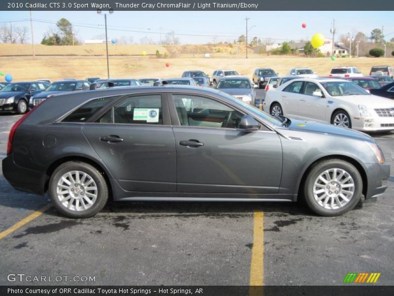 Thunder Gray ChromaFlair / Light Titanium/Ebony 2010 Cadillac CTS 3.0 Sport Wagon