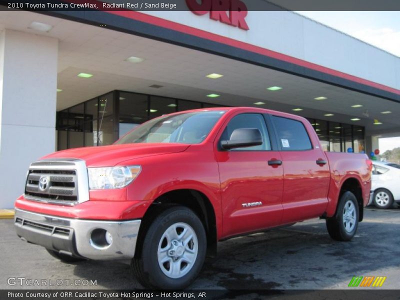 Radiant Red / Sand Beige 2010 Toyota Tundra CrewMax