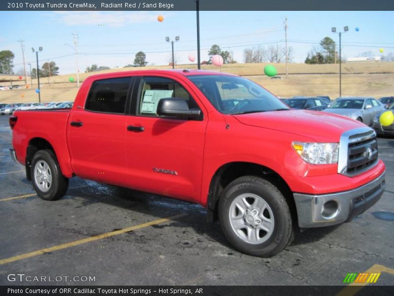 Radiant Red / Sand Beige 2010 Toyota Tundra CrewMax