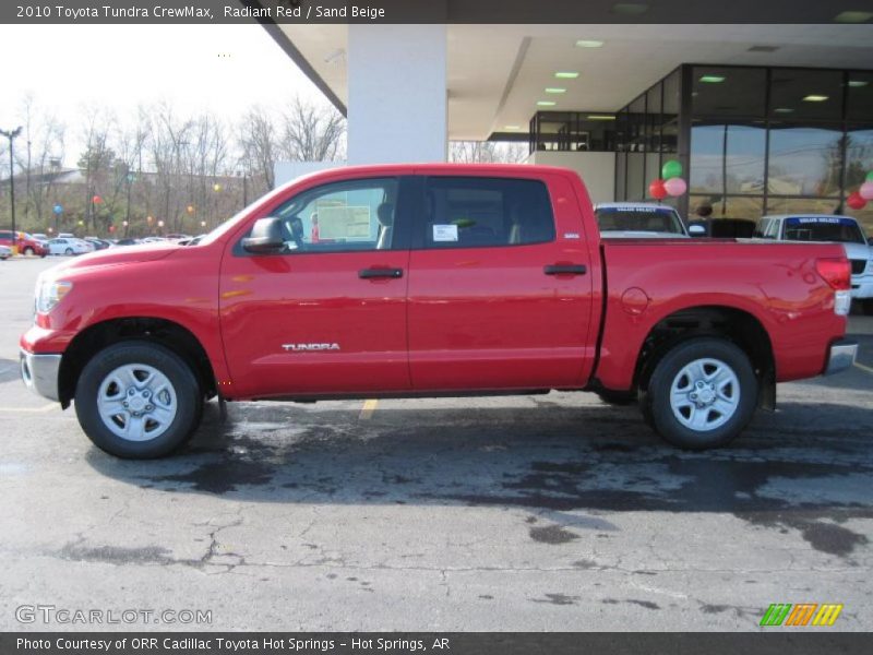 Radiant Red / Sand Beige 2010 Toyota Tundra CrewMax