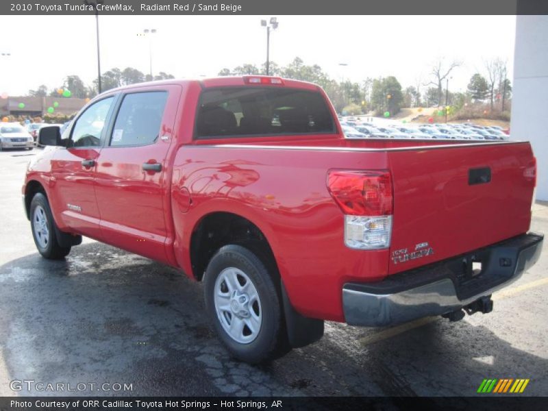 Radiant Red / Sand Beige 2010 Toyota Tundra CrewMax