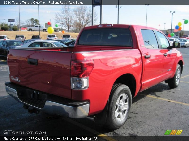Radiant Red / Sand Beige 2010 Toyota Tundra CrewMax