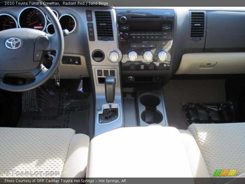 Radiant Red / Sand Beige 2010 Toyota Tundra CrewMax
