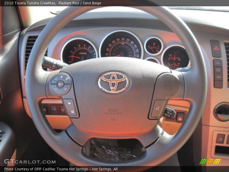 Radiant Red / Sand Beige 2010 Toyota Tundra CrewMax