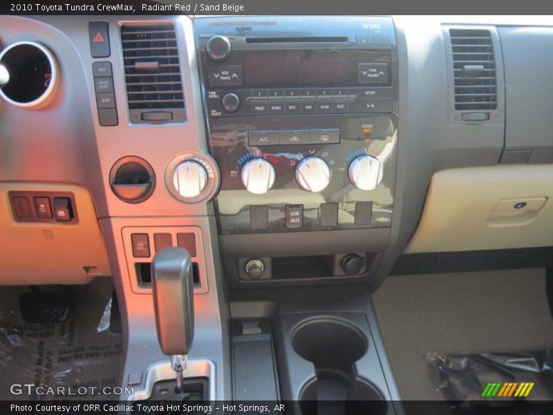 Radiant Red / Sand Beige 2010 Toyota Tundra CrewMax