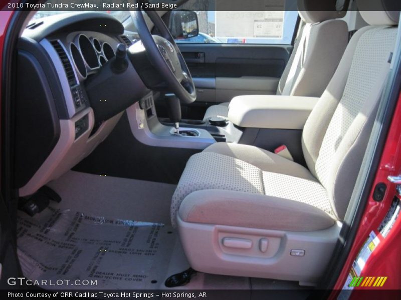 Radiant Red / Sand Beige 2010 Toyota Tundra CrewMax