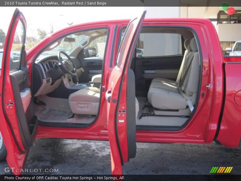 Radiant Red / Sand Beige 2010 Toyota Tundra CrewMax