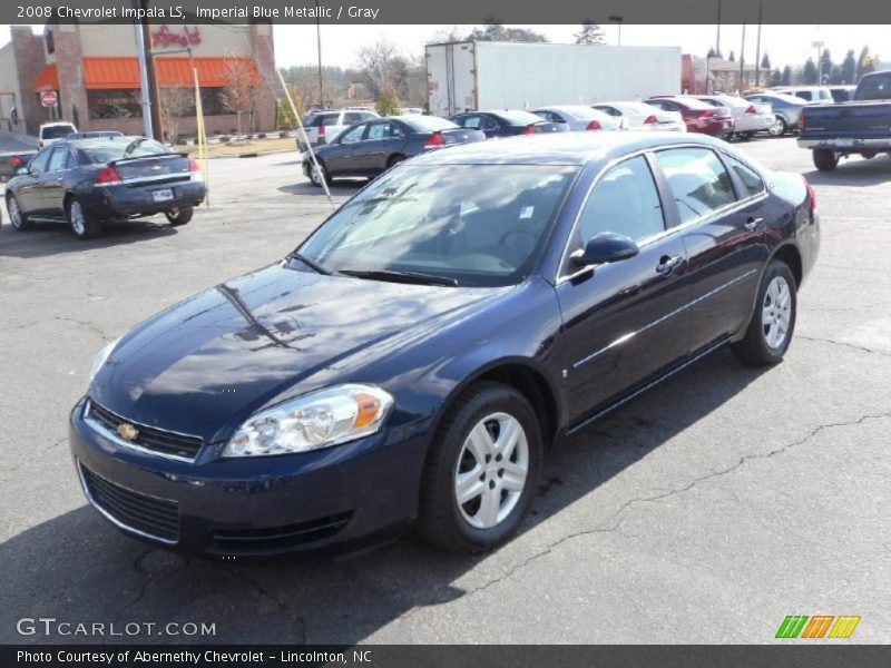 Imperial Blue Metallic / Gray 2008 Chevrolet Impala LS