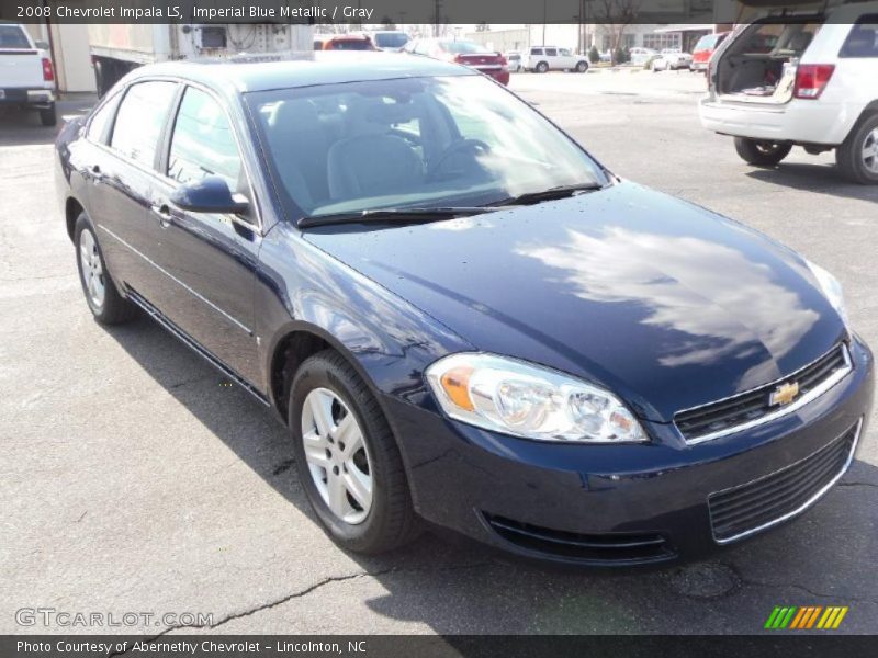 Imperial Blue Metallic / Gray 2008 Chevrolet Impala LS