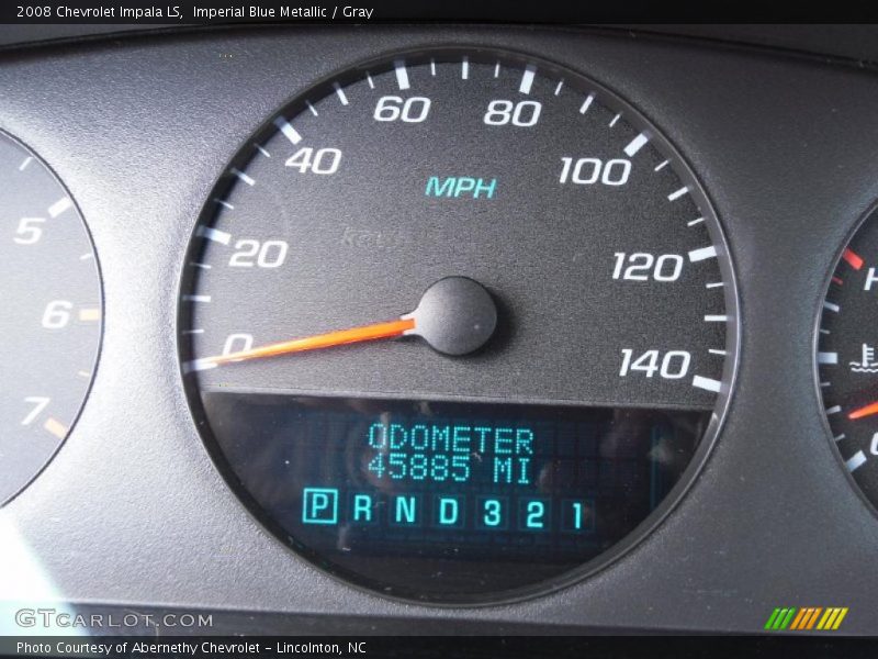 Imperial Blue Metallic / Gray 2008 Chevrolet Impala LS