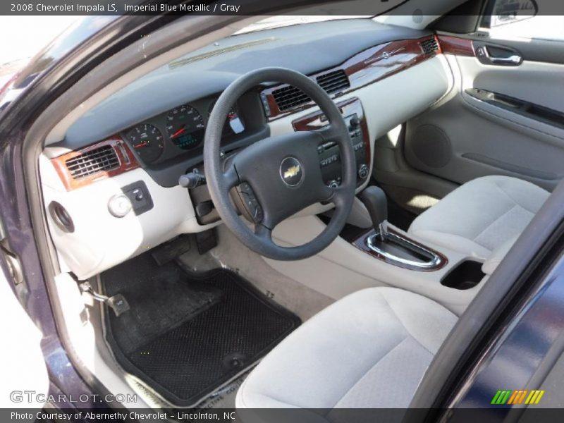 Imperial Blue Metallic / Gray 2008 Chevrolet Impala LS