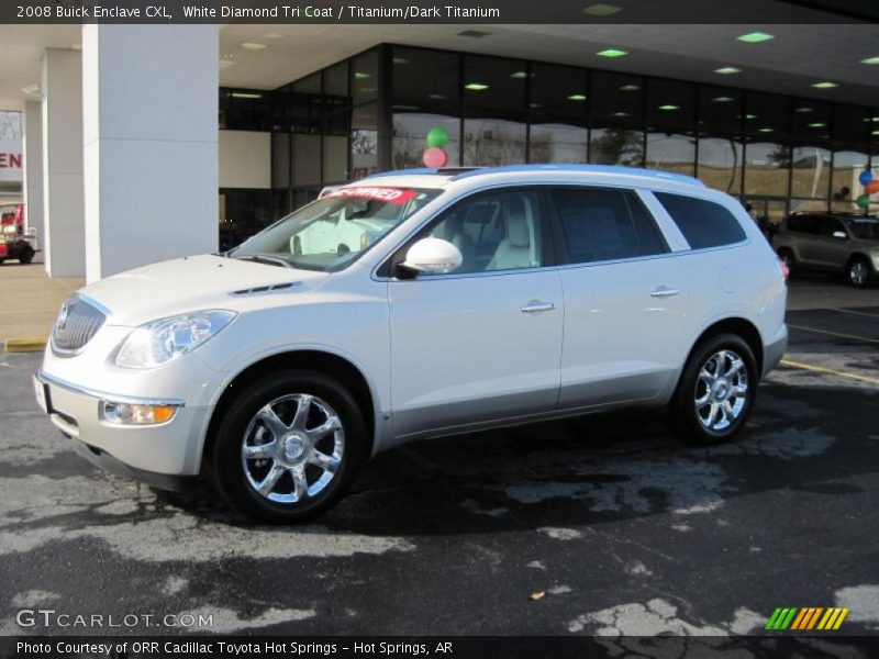 White Diamond Tri Coat / Titanium/Dark Titanium 2008 Buick Enclave CXL