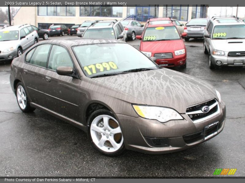 Deep Bronze Metallic / Warm Ivory 2009 Subaru Legacy 2.5i Sedan