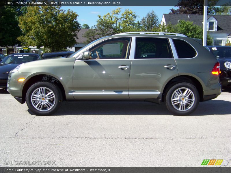Olive Green Metallic / Havanna/Sand Beige 2009 Porsche Cayenne S