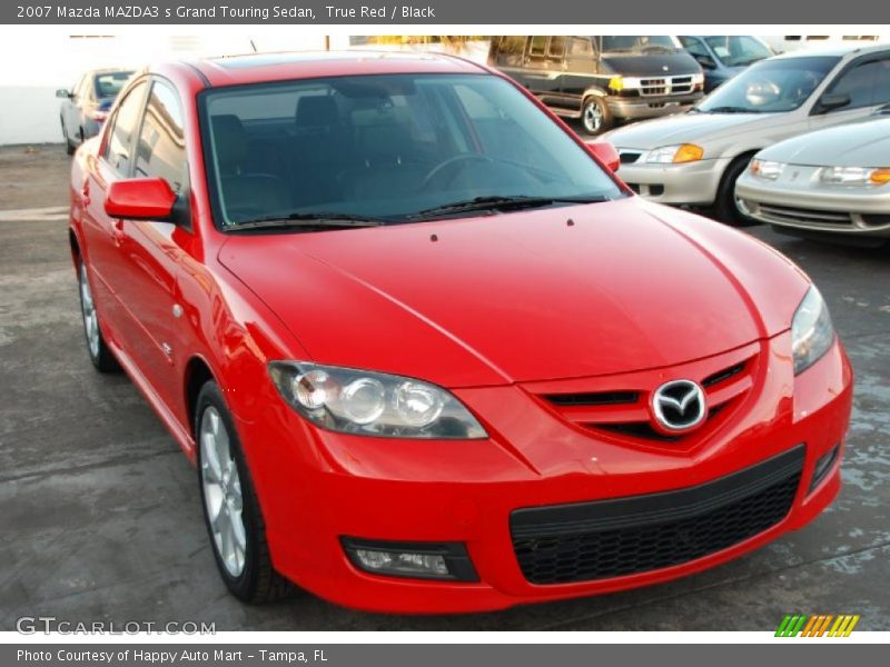 True Red / Black 2007 Mazda MAZDA3 s Grand Touring Sedan