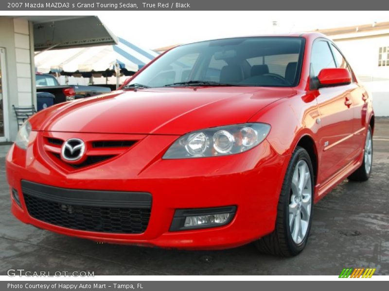 True Red / Black 2007 Mazda MAZDA3 s Grand Touring Sedan