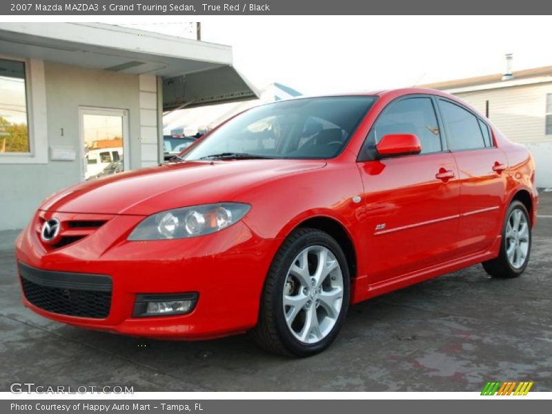 True Red / Black 2007 Mazda MAZDA3 s Grand Touring Sedan