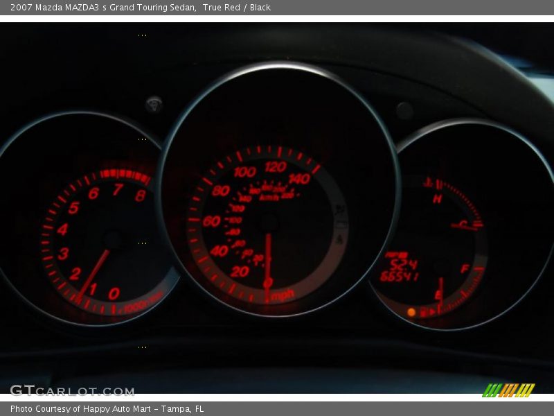 True Red / Black 2007 Mazda MAZDA3 s Grand Touring Sedan