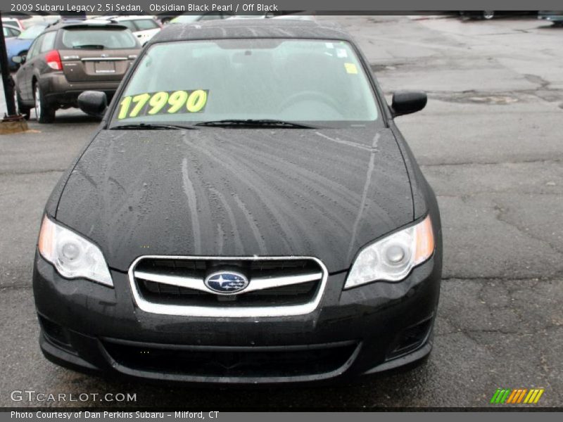 Obsidian Black Pearl / Off Black 2009 Subaru Legacy 2.5i Sedan