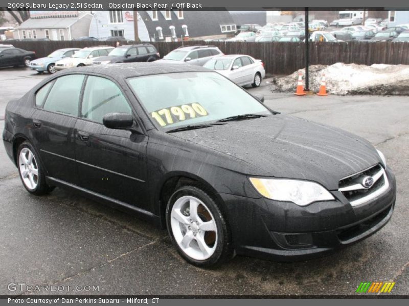 Obsidian Black Pearl / Off Black 2009 Subaru Legacy 2.5i Sedan