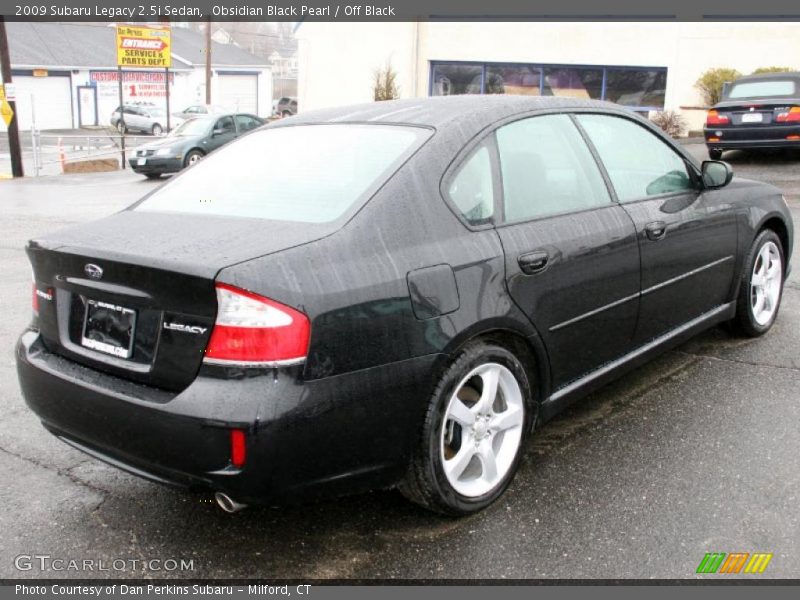 Obsidian Black Pearl / Off Black 2009 Subaru Legacy 2.5i Sedan